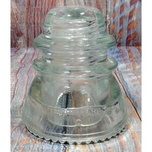 Vintage‎ Clear Glass Electrical Insulator